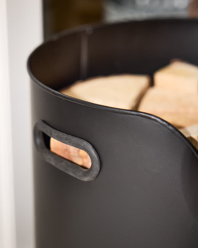 Log Bucket with Poker & Tongs