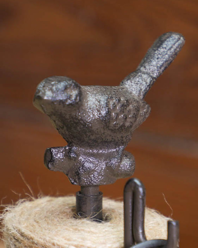 Cast Iron Bird String Dispenser
