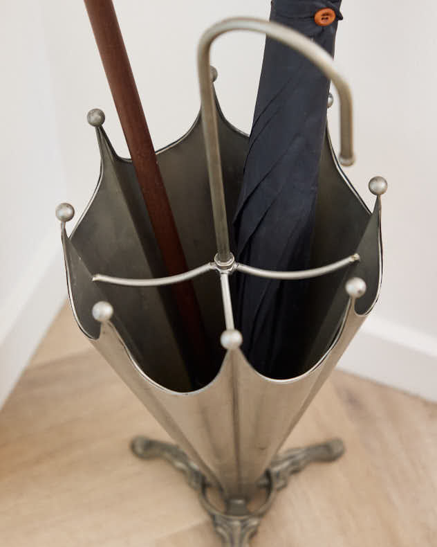 Brushed Silver Umbrella Stand