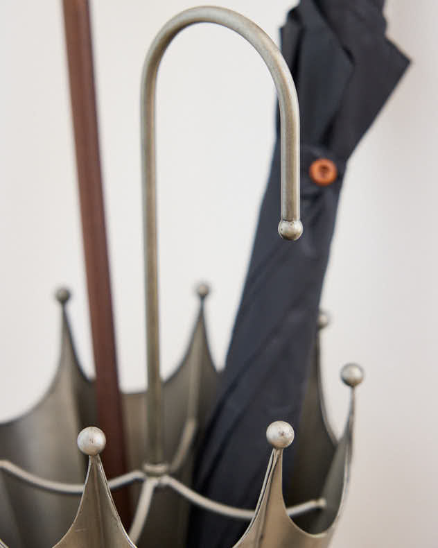 Brushed Silver Umbrella Stand