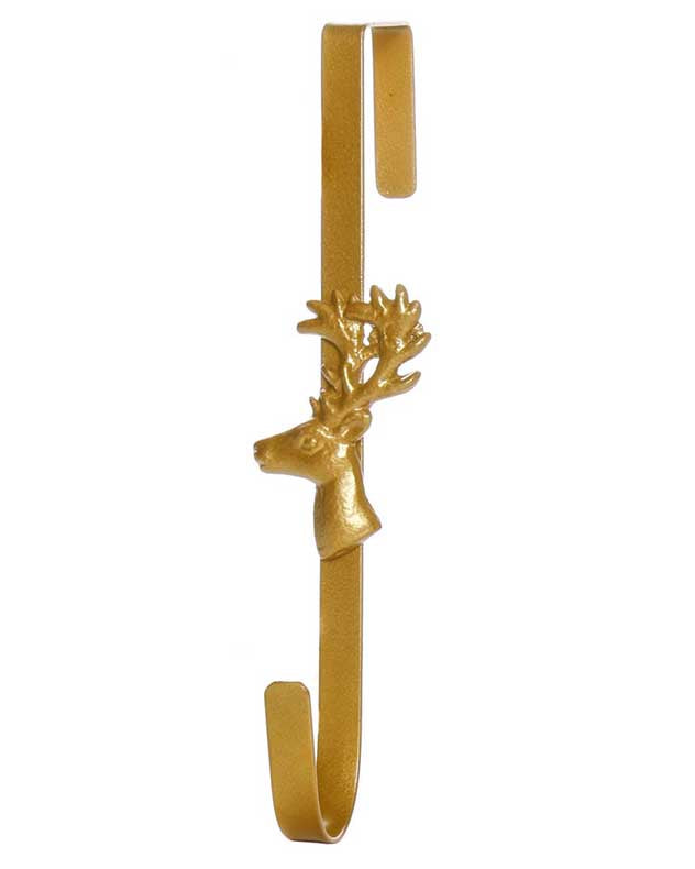 Gold Reindeer Christmas Wreath Hanger