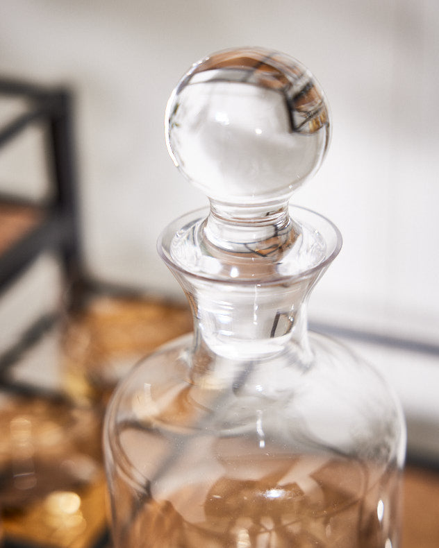 Art Deco Gold Band Decanter & Tumblers