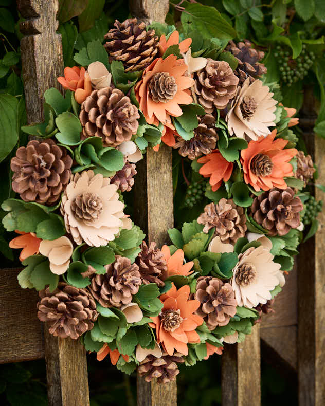 Autumn Meadow Floral Wreath 32cm