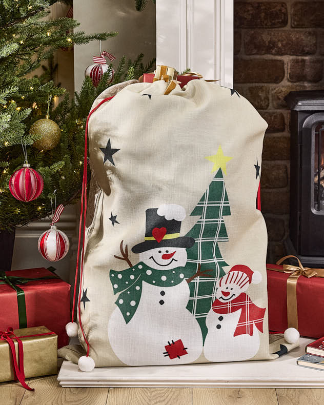 Snowmen Giant Christmas Gift Sack – Dibor - Main Image