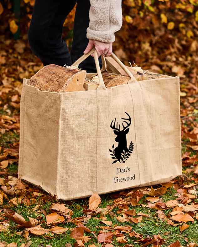 Personalised Fireside Stag Storage Bag Dibor