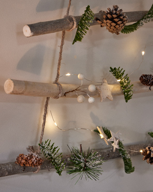 Pre-Lit Wall Hanging Christmas Tree Ladder