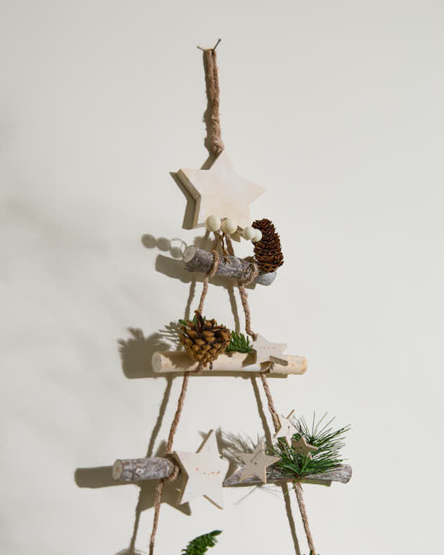 Échelle de sapin de Noël scintillante d'hiver