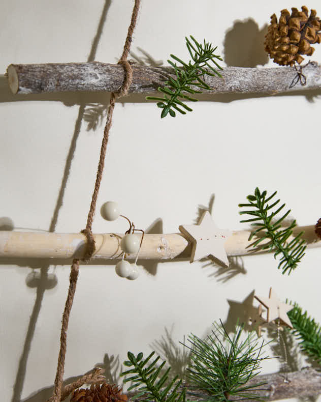 Échelle de sapin de Noël scintillante d'hiver