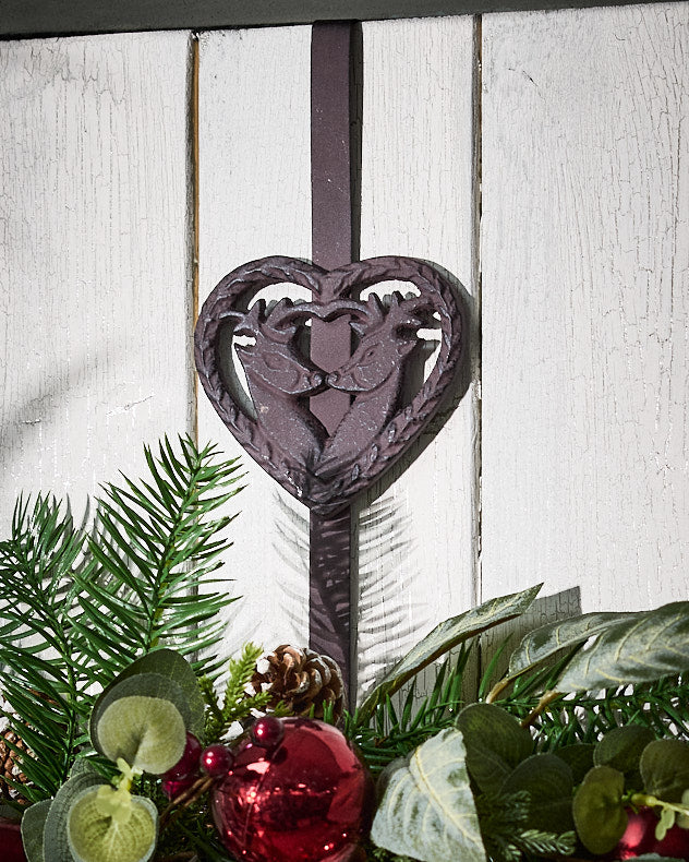 Kissing Deer Wreath Hanger front view