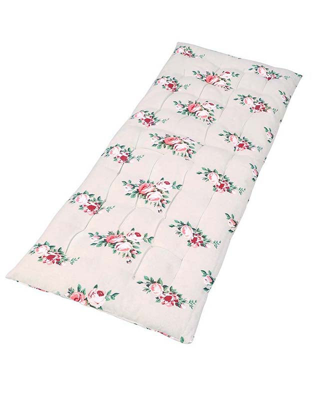 English Rose Floral Print Garden Bench Cushion