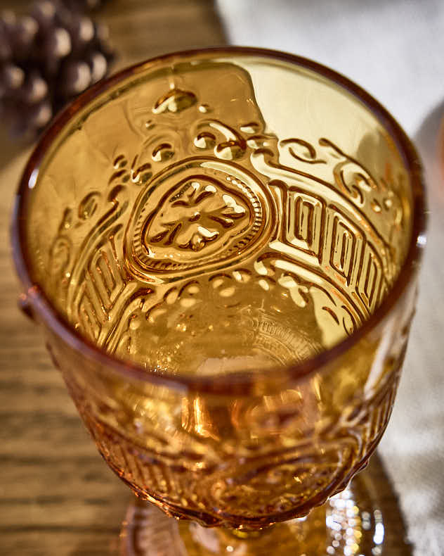 Parisian Amber Wine Goblet