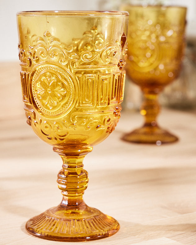 Parisian Amber Wine Goblet