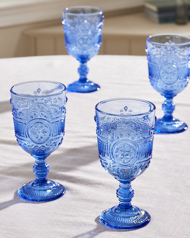 Parisian Blue Wine Goblet
