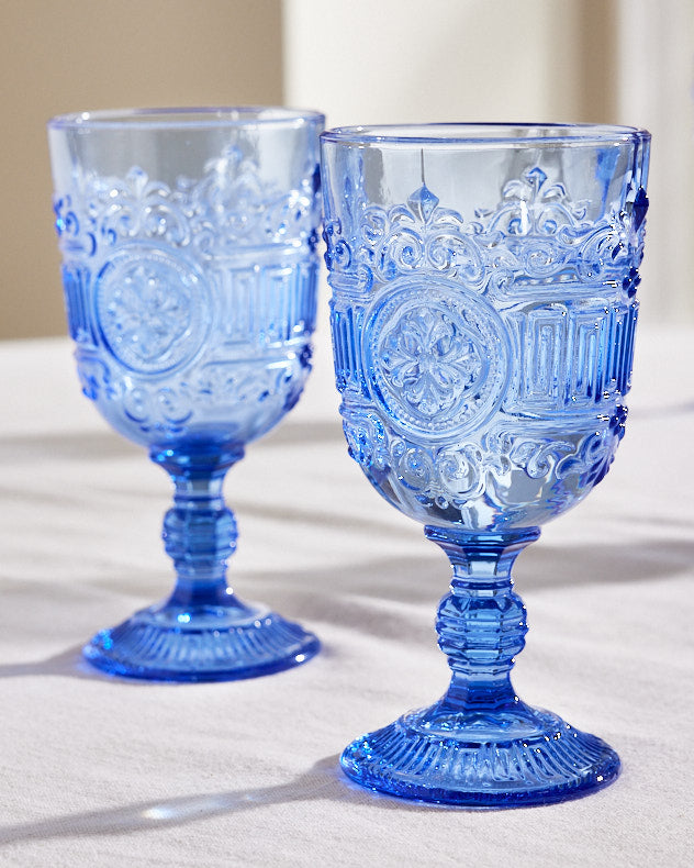 Parisian Blue Wine Goblet