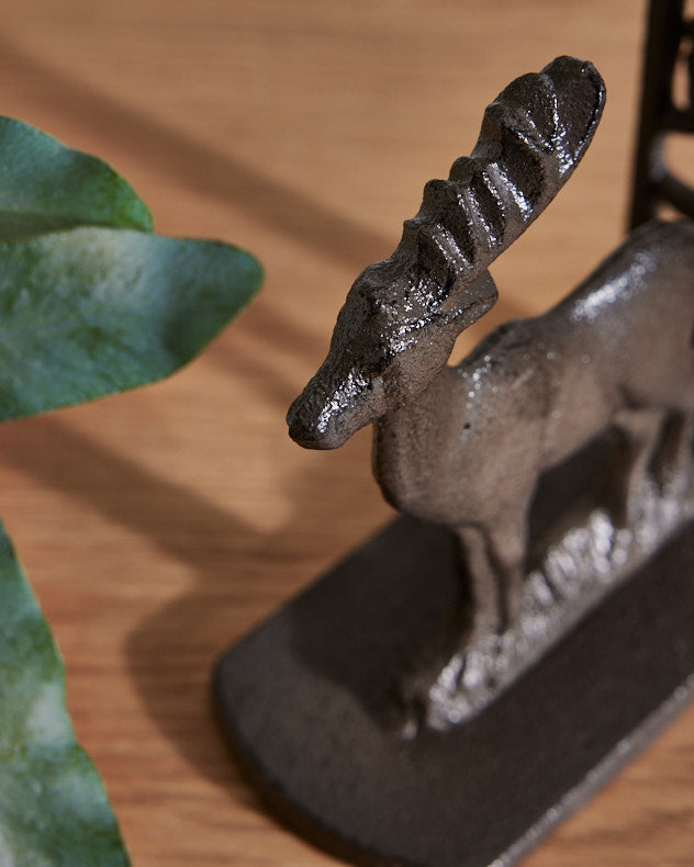 Pair of Cast Iron Stag Bookends
