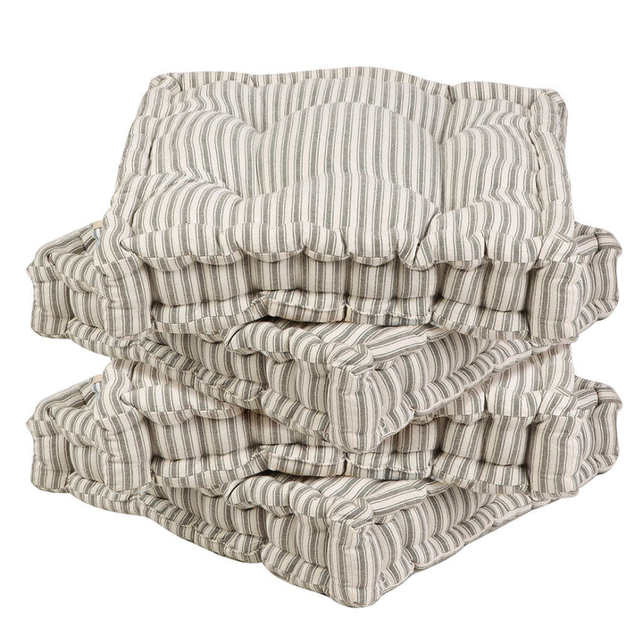 Pyreneés Grey Stripe Box Cushion 50cm