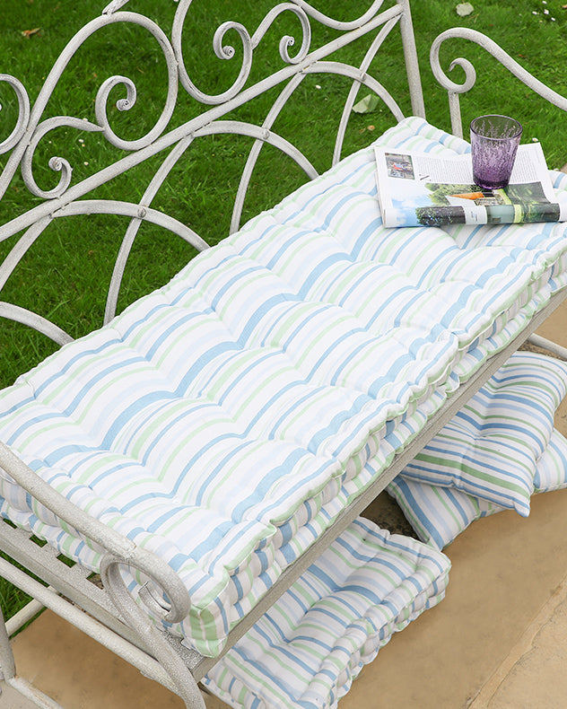 Tenby Stripe Garden Bench Cushion Dibor