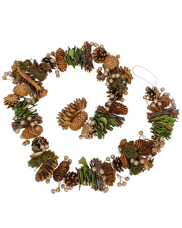 Guirlande de Noël naturelle Woodland Walk - 120 cm