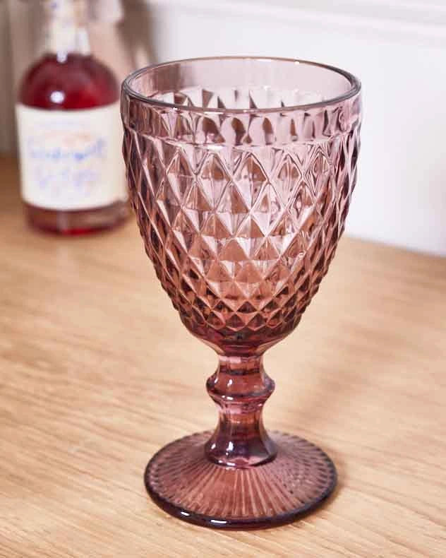 Pink Wine Goblet one