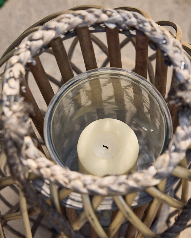 Tall Willow Wicker Candle Lantern