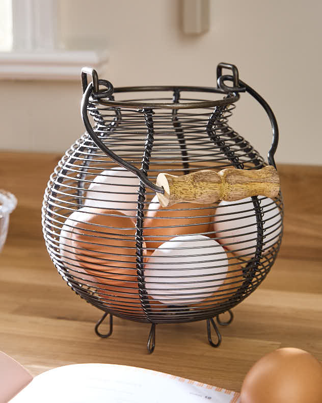 Large Wire Egg Basket Caddy – Dibor - Main Image