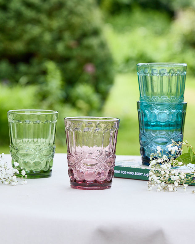 Palermo Embossed Coloured Glass Tumblers Dibor Glassware