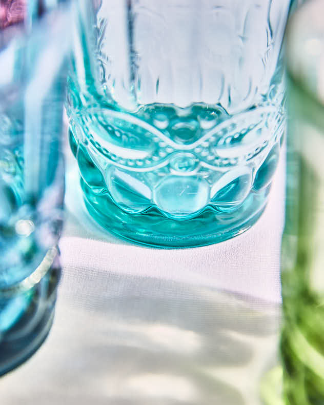 Palazzo Set of 4 Embossed Glass Tumblers