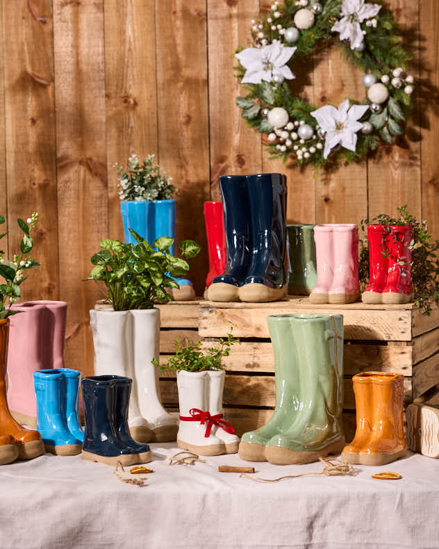 Ceramic wellies shop