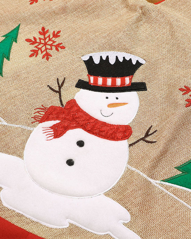 snowan on a tree skirt