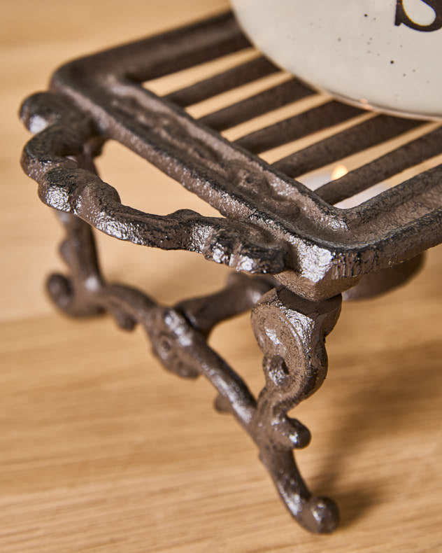 Cast Iron Hot Plate with Double Tealight Holder