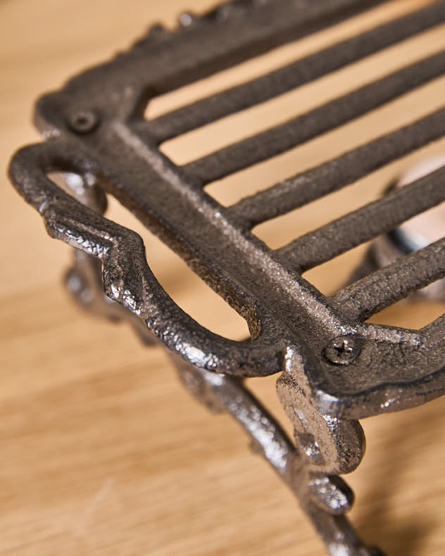 Plaque chauffante en fonte avec porte-bougie simple