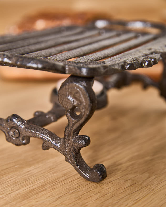 Plaque chauffante en fonte avec porte-bougie simple