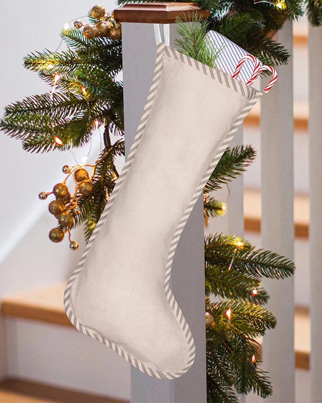 Grey Christmas Stocking