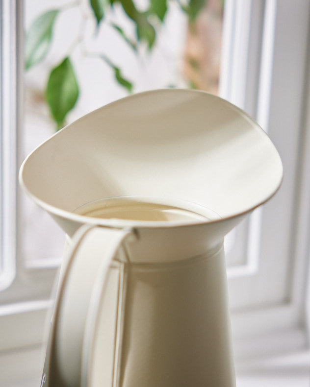 Extra Large Vintage Cream Heart Jug Vase