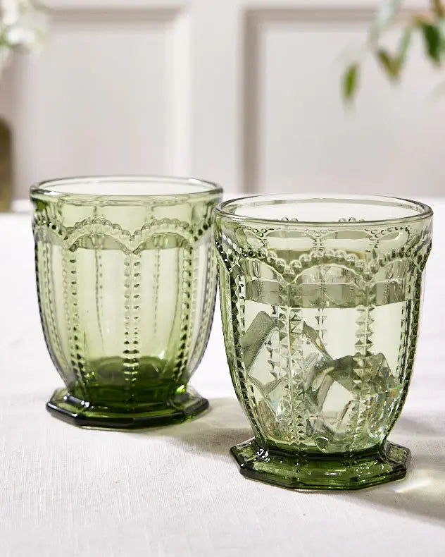 Set of 2 Bella Perle Green Tumbler