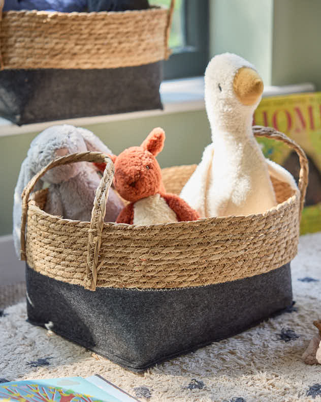 Ensemble de 2 paniers bicolores