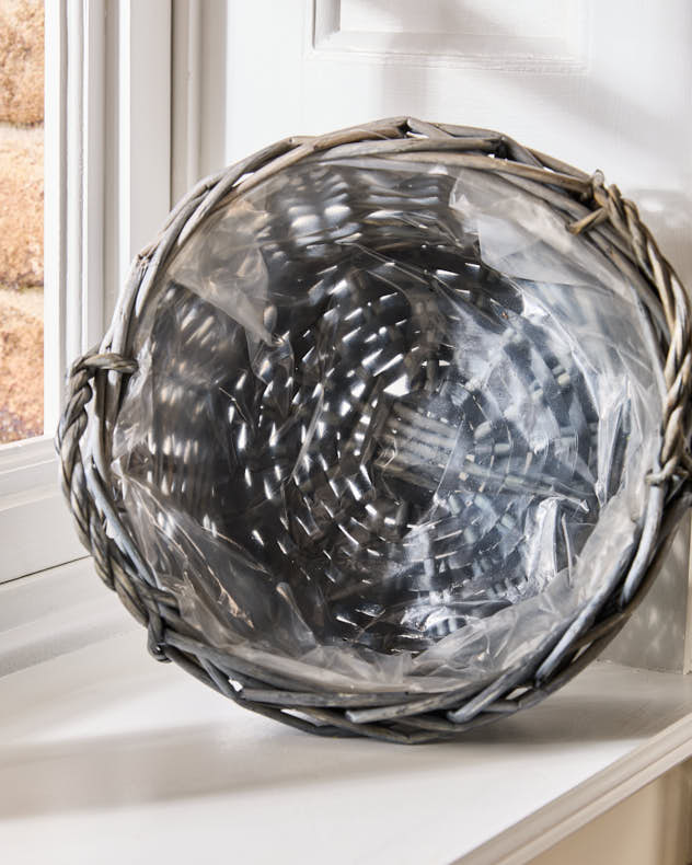 Small Round Wicker Tray Basket