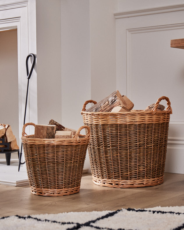 Wicker Log Basket With Lining Collection