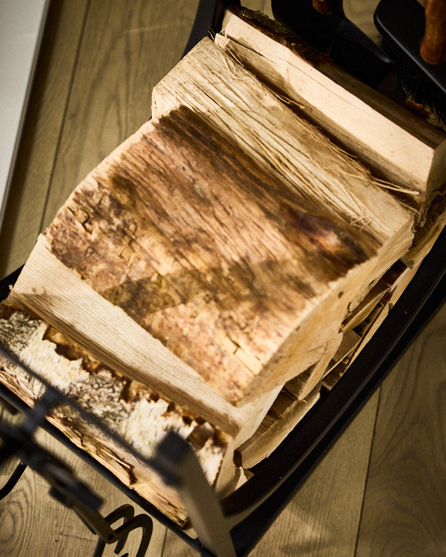 Mayfair Black Log Rack & Fire Tools