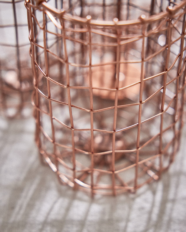 Copper Wire Cutlery Holder