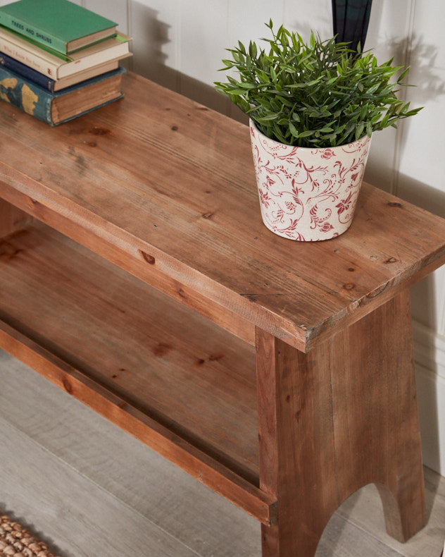 Rustic Pine 80cm Shoe Bench
