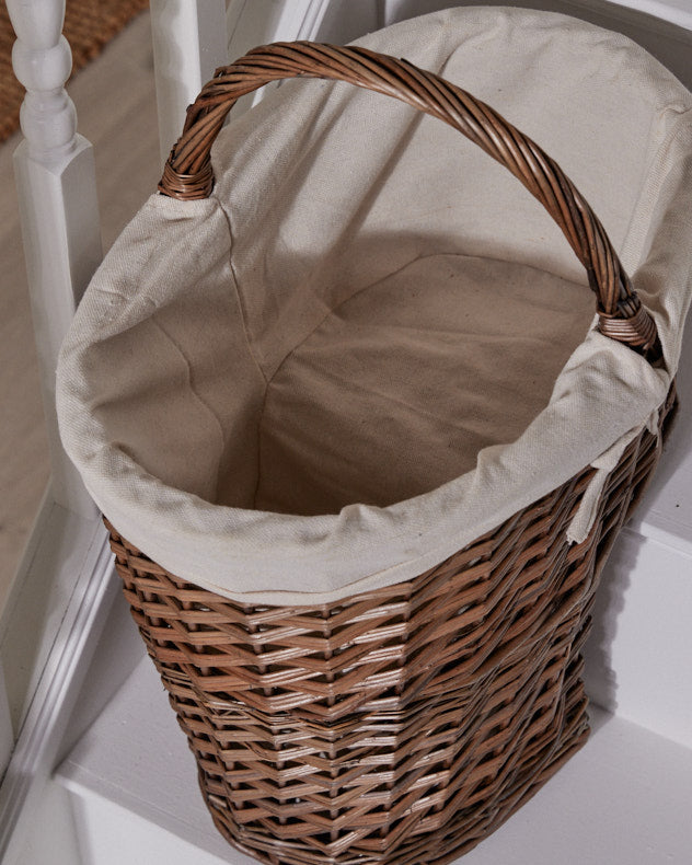 Willow Stair Basket With Lining