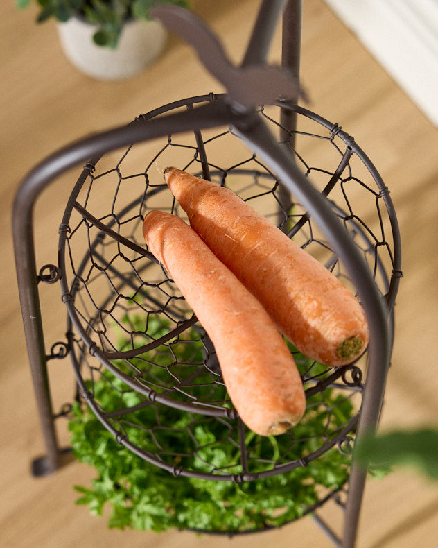 Support à légumes debout en forme de coq