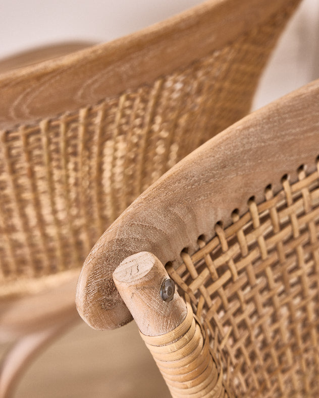 Set of 2 Wicker Dining Chairs