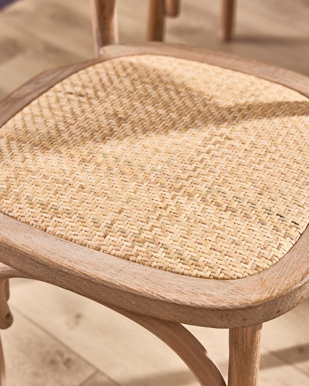 Set of 2 Wicker Dining Chairs