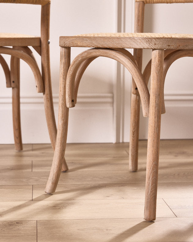 Set of 2 Wicker Dining Chairs