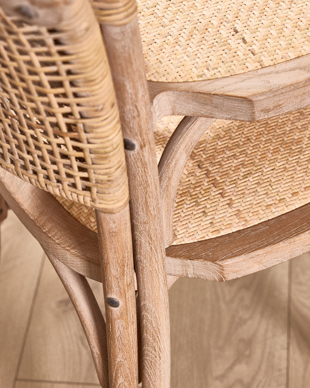 Set of 2 Wicker Dining Chairs