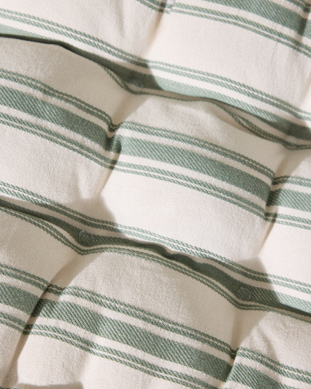 Green Stripe Garden Bench Cushion