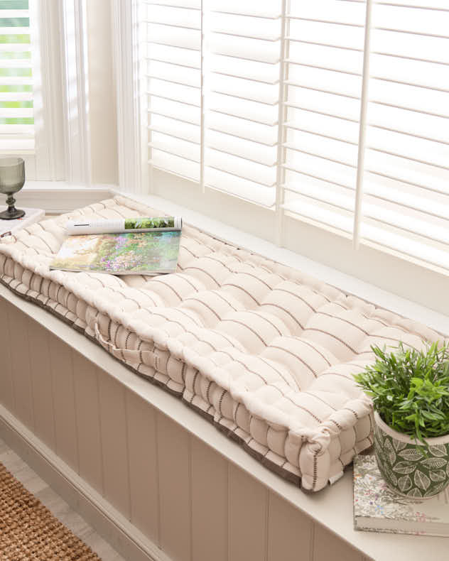 Reversible Stripe Indoor Bench Pad Dibor