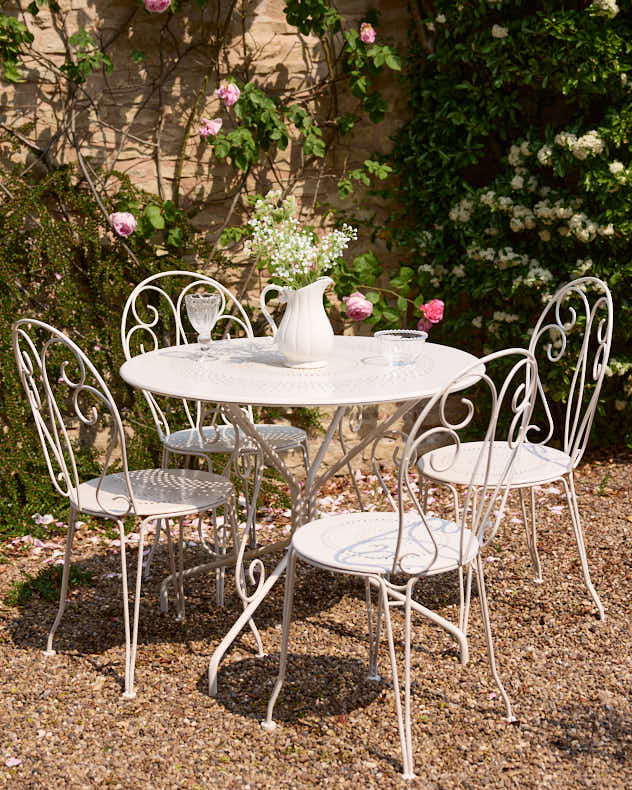 Vintage White Iron Bistro Set White Metal Bistro Set Outdoor